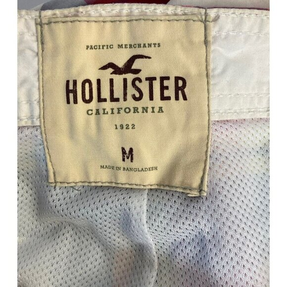 Hollister California Men’s Pink Blue Plaid Drawstring Lined Board Swim Shorts-M - Picture 10 of 16